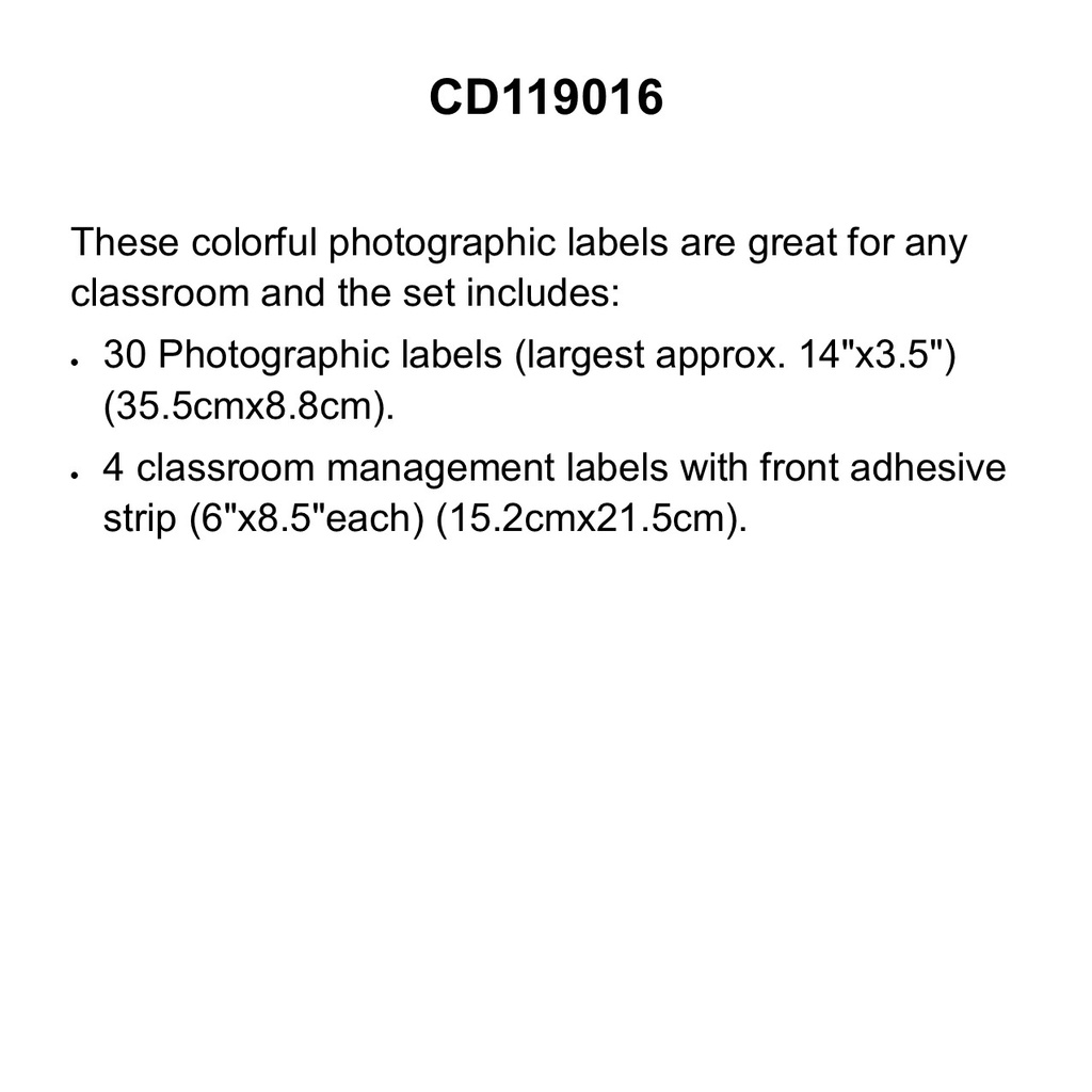 Classroom Labels: Photographic Quick Stick Bulletin Board Set contains ...