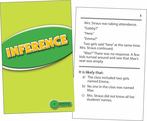 Reading Comprehension Practice Cards: Inference (Green Level)(54cards)
