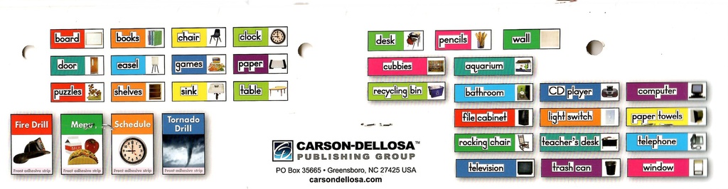 Classroom Labels: Photographic Quick Stick Bulletin Board Set contains ...
