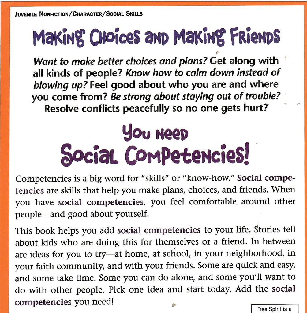 Making Choices and Making Friends (Adding Assets) (8-12yrs)