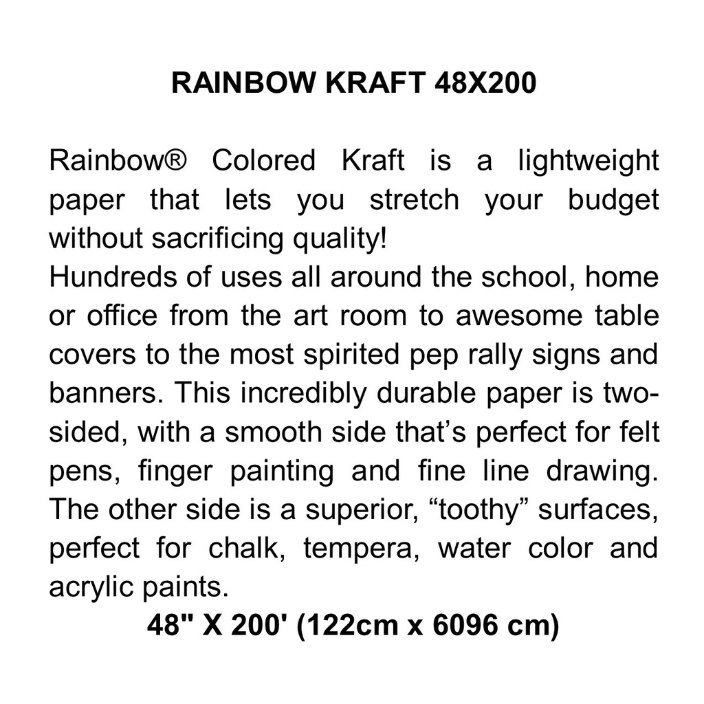 RAINBOW KRAFT 48X200 SKY BLUE - 1