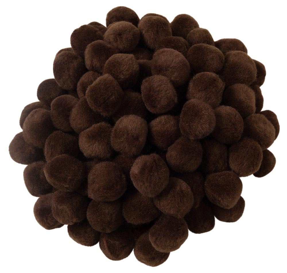 CREATIVITY STREET POM PONS 1&quot; (2.54cm) BROWN 100 pcs (copy)