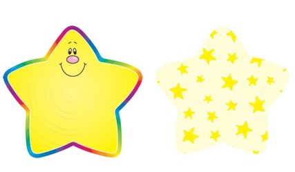 Colorful Stars Mini Accents 2 sided 3&quot; (9cm) (36 pcs)