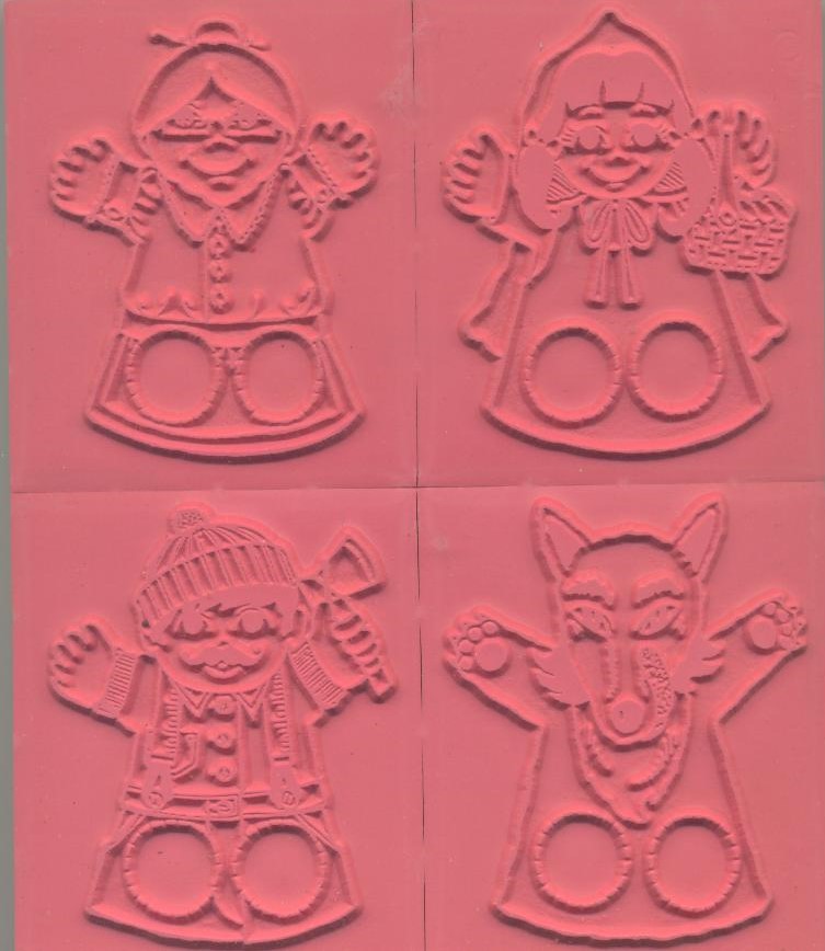 Finger Puppet Stamps, Little Red Riding Hood (6.3cmx7.6cm)(2.5''x3'')