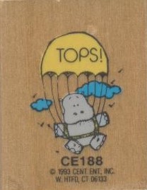 Tops Hippo Stamps (2.4''x2'')(3+yrs)(6cmx5cm)