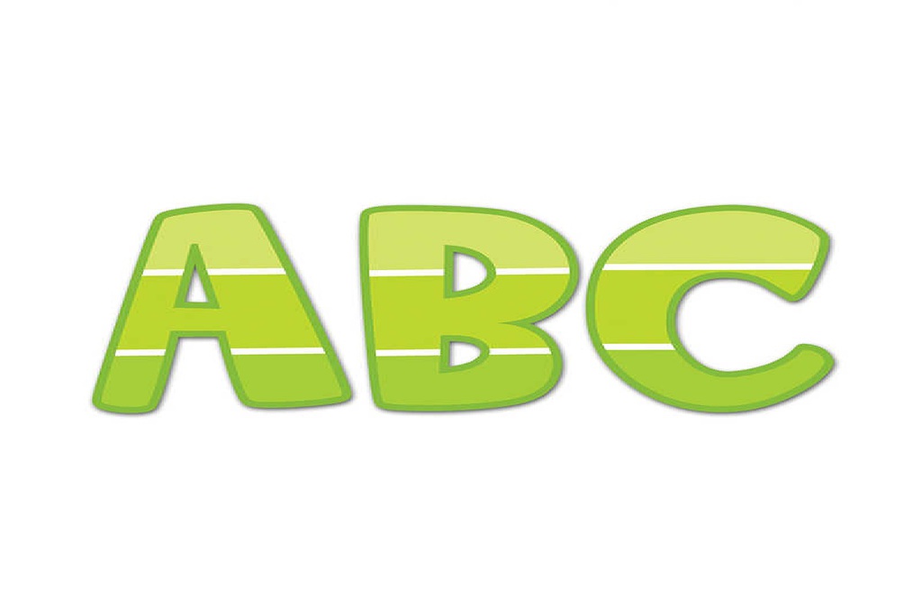 Lime Green (2''-5cm) Uppercase Letter Stickers (74 Stickers)