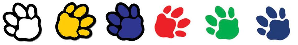 Paw Prints Stickers (0.3''-0.7cm)(120 Stickers)