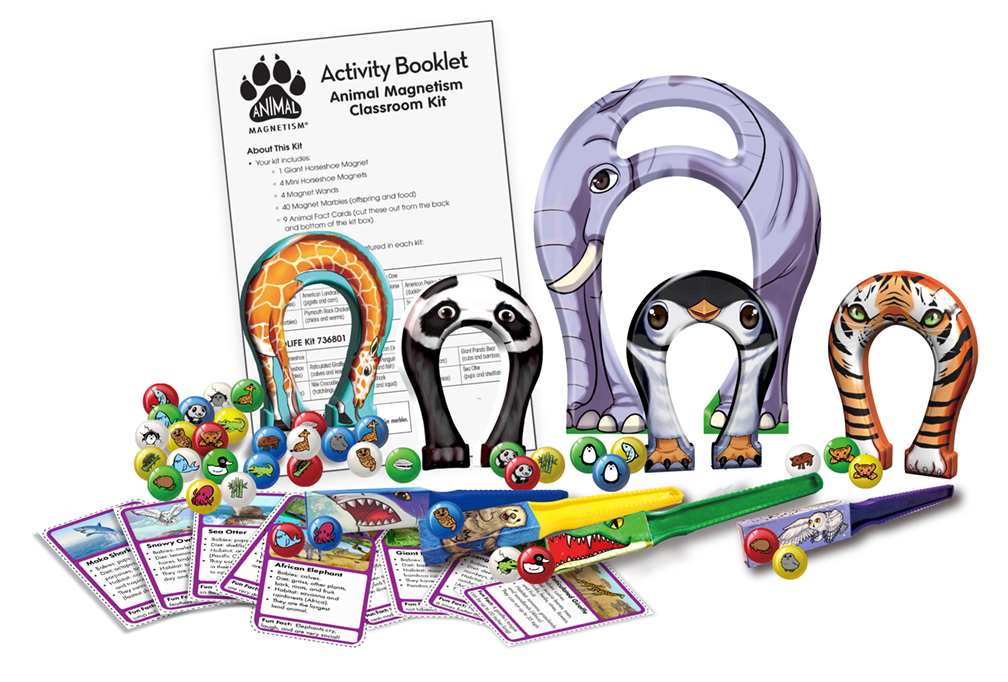 MAGNET FRIENDS BIG PACK WILDLIFE ANIMAL MAGNETISM (8''-20.3cm)(4+yrs) (58pcs)