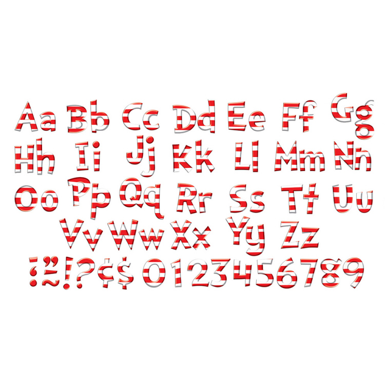 DR SEUSS RED &amp; WHITE LETTERS PUNCH OUT REUSABLE (4''-10cm) (217pcs)