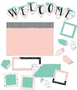 WELCOME BULLETIN BOARD SET SIMPLY SASSY (22pcs)
