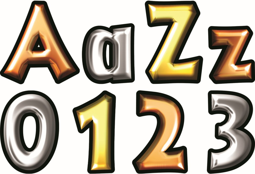 LETTER POP OUTS HEAVY METAL (9.8''x9'')(25cmx23cm)(255pcs)