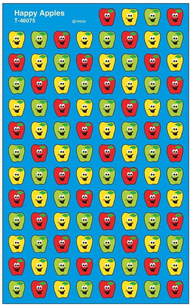 Happy Apples Mini Stickers (8sheets)(800stickers)(0.4''-1cm)