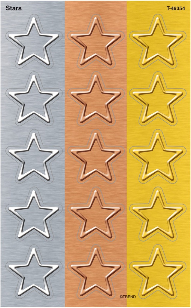 I  Metal Stars Stickers (8sheets)(20stickers)(1.25''-3cm)