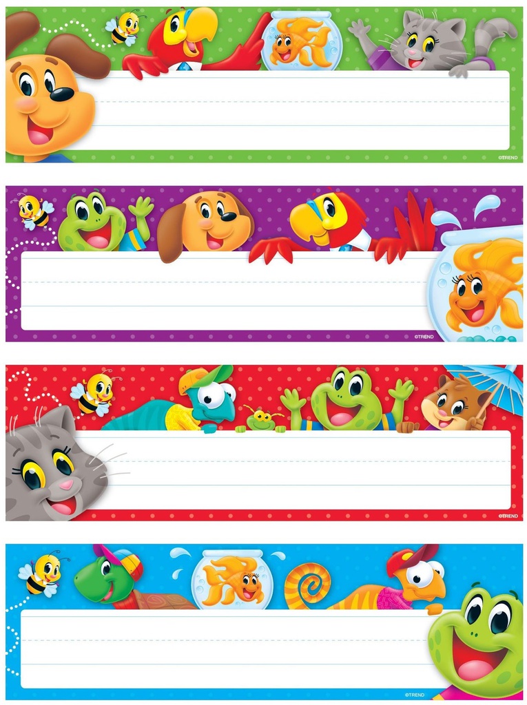 Playtime Pals Nameplates (6.9cmx24cm)(36pcs)