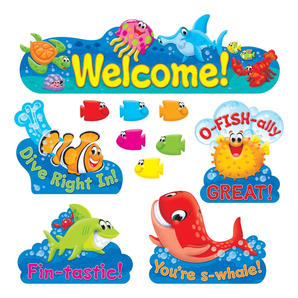 Sea Buddies Welcome! Bulletin Board Set (47pcs)(16''-40.6cm)