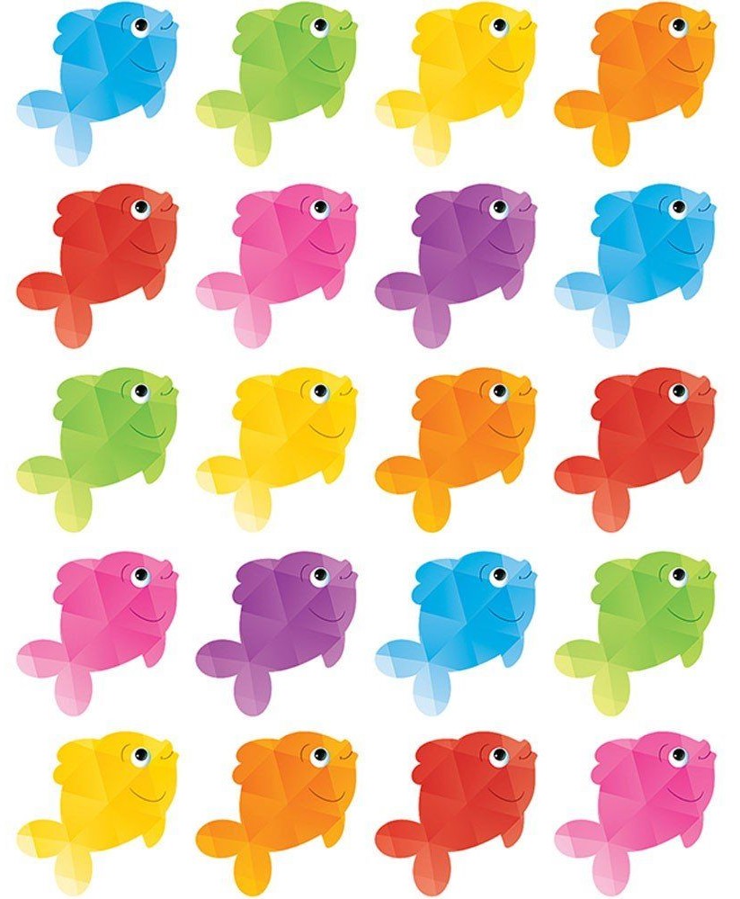 Colorful Fish Stickers (120stickers) (1''-2.5cm)