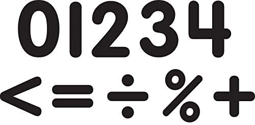 Black Classic  Magnetic Numbers (2.4''-6.3cm)   (65 pcs)