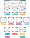 Watercolor Classroom Jobs Mini Bulletin Board 21''x6''(53.3cmx15.2cm)(49pcs)
