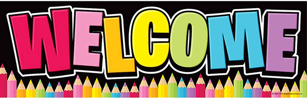 MAGNETIC WELCOME! BANNER NEON BLACK (45 cm x 14 cm)
