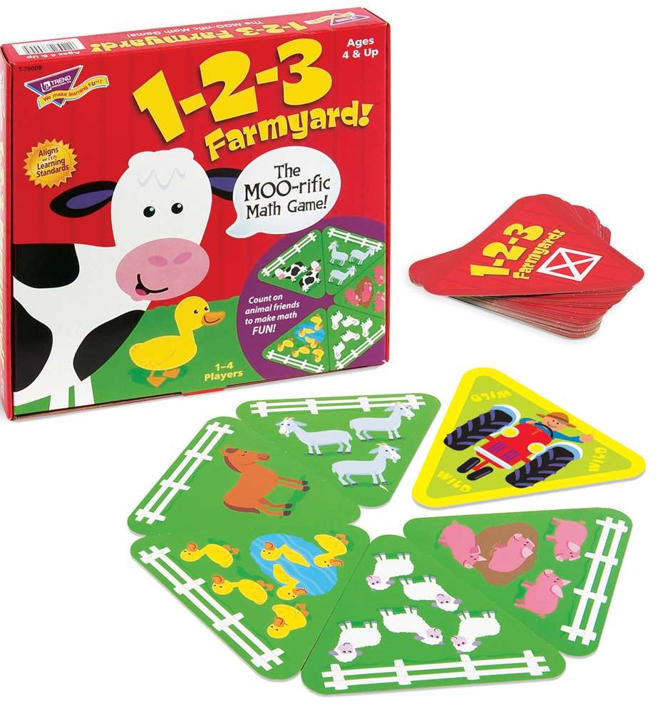 1-2-3 Farmyard!®Math Game (48 cards)