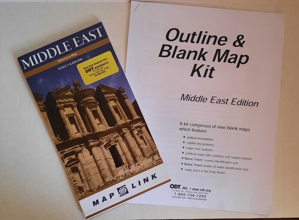 MIDDLE EAST PACK (blank map kit)(9''x12'') (30.4cmx22.8cm)
