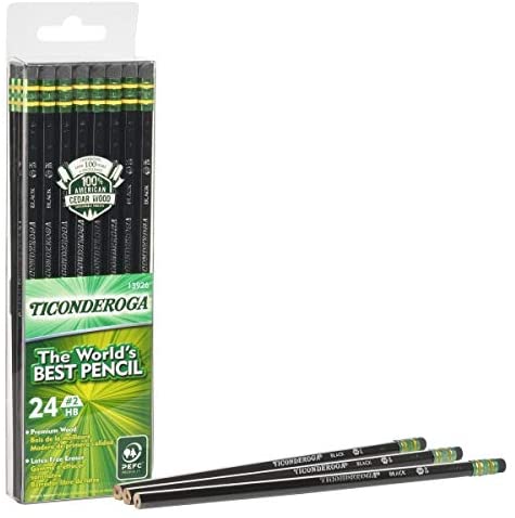 Ticonderoga - #2 Soft - Black Pencils (24 pcs)