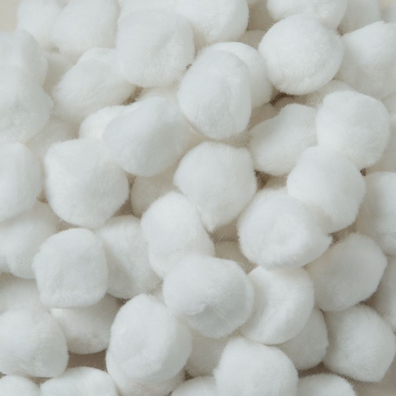 CREATIVITY STREET POM PONS 1&quot; (2.50cm) WHITE (100pcs)