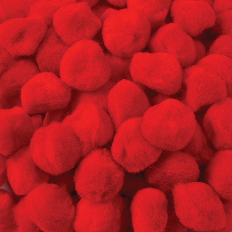 CREATIVITY STREET POM PONS 1&quot; (2.50cm) RED (100pcs)