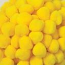 CREATIVITY STREET POM PONS 1&quot; (2.50cm) YELLOW (100pcs)