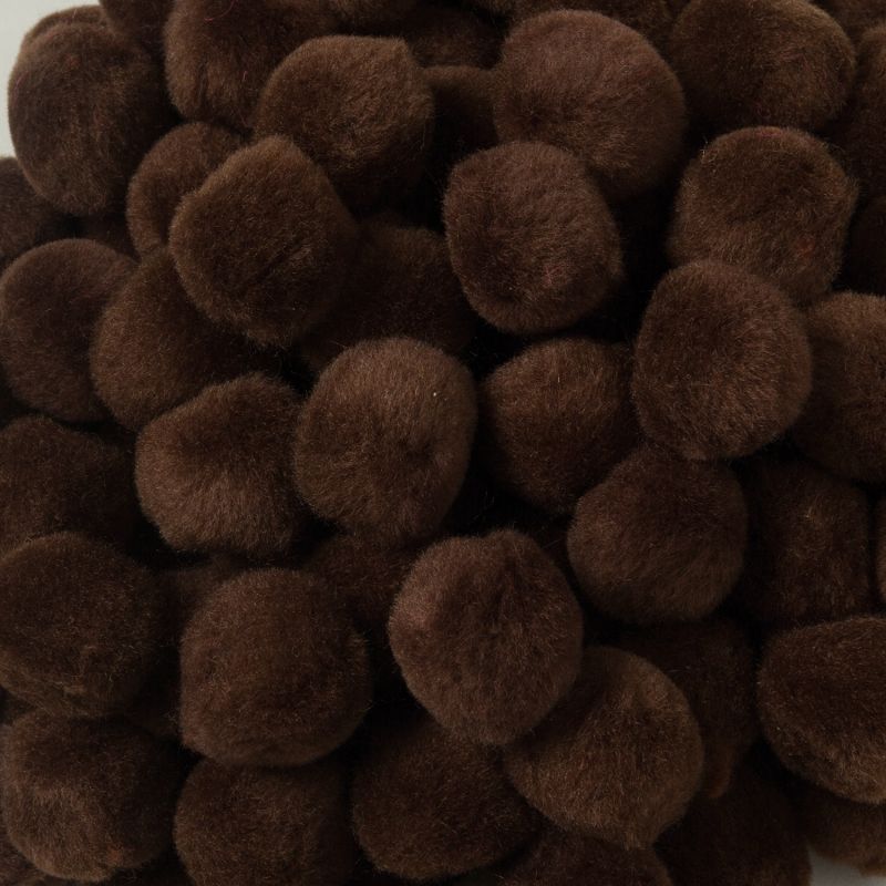 CREATIVITY STREET POM PONS 1&quot; (2.54cm) BROWN (100pcs)
