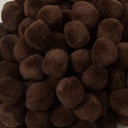 CREATIVITY STREET POM PONS 1&quot; (2.54cm) BROWN (100pcs)
