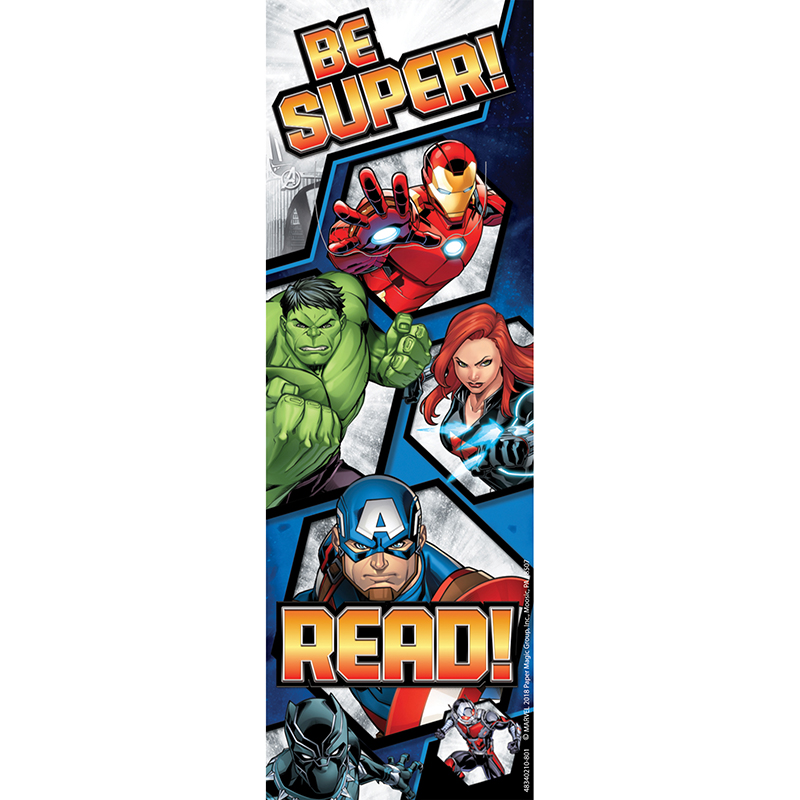 Marvel Be Super! Read! Bookmarks(36pcs)(2''x6'')(5cmx15.2cm)