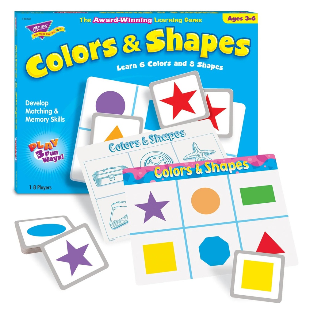 COLORS &amp; SHAPES MATCH ME GAME Ages: 3-6 yrs (48pcs)