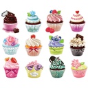 CUPCAKES MINI SHAPED PUZZLE SET/12 PUZZLES (AGE 10+)  (500 pc)