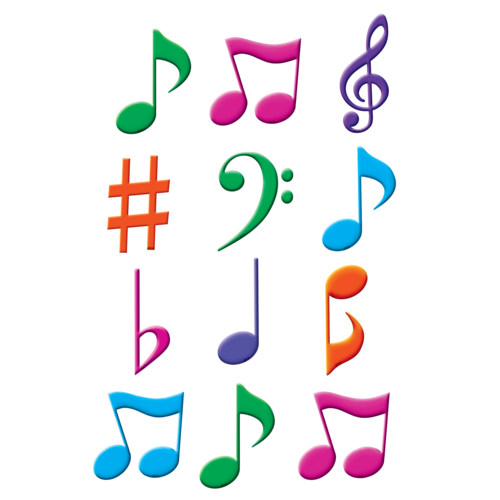 MUSICAL NOTES Mini Accents   (3&quot; =7.5cm) (36pcs)