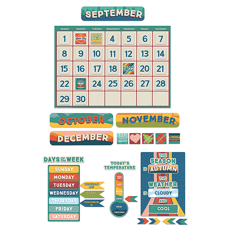 ADVENTURER CALENDAR BULLETIN BOARD SET (110 pcs)