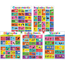 *Colorful Phonics Bulletin Board Set     (5 posters) (18&quot;x24&quot;(45.7cmx61cm)