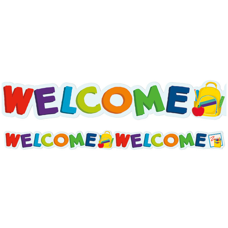 WELCOME! DECO TRIM  - EXTRA WIDE BORDERS, 3.25''x37'(8.2cmx11.2m)