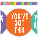 *Colorful Positive Sayings Die-Cut Border (35'=10.6m) (12pcs)