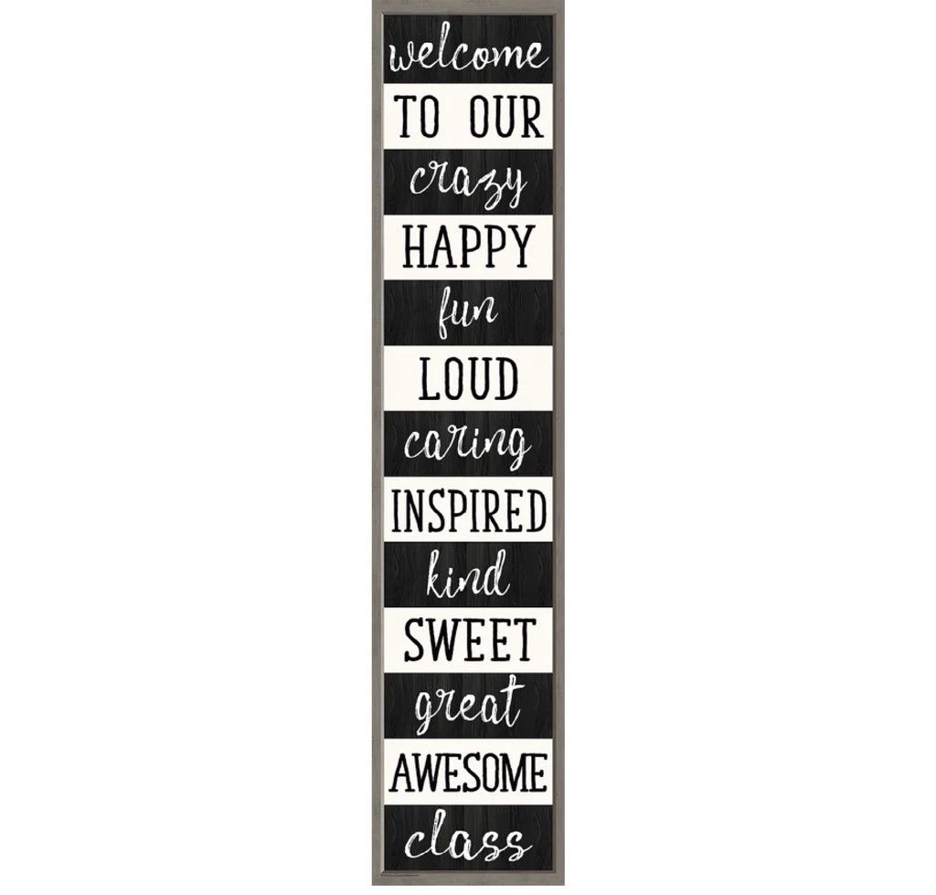 Modern Farmhouse Welcome! to Our Class Banner (8''x39'')(20.32cmx99cm)