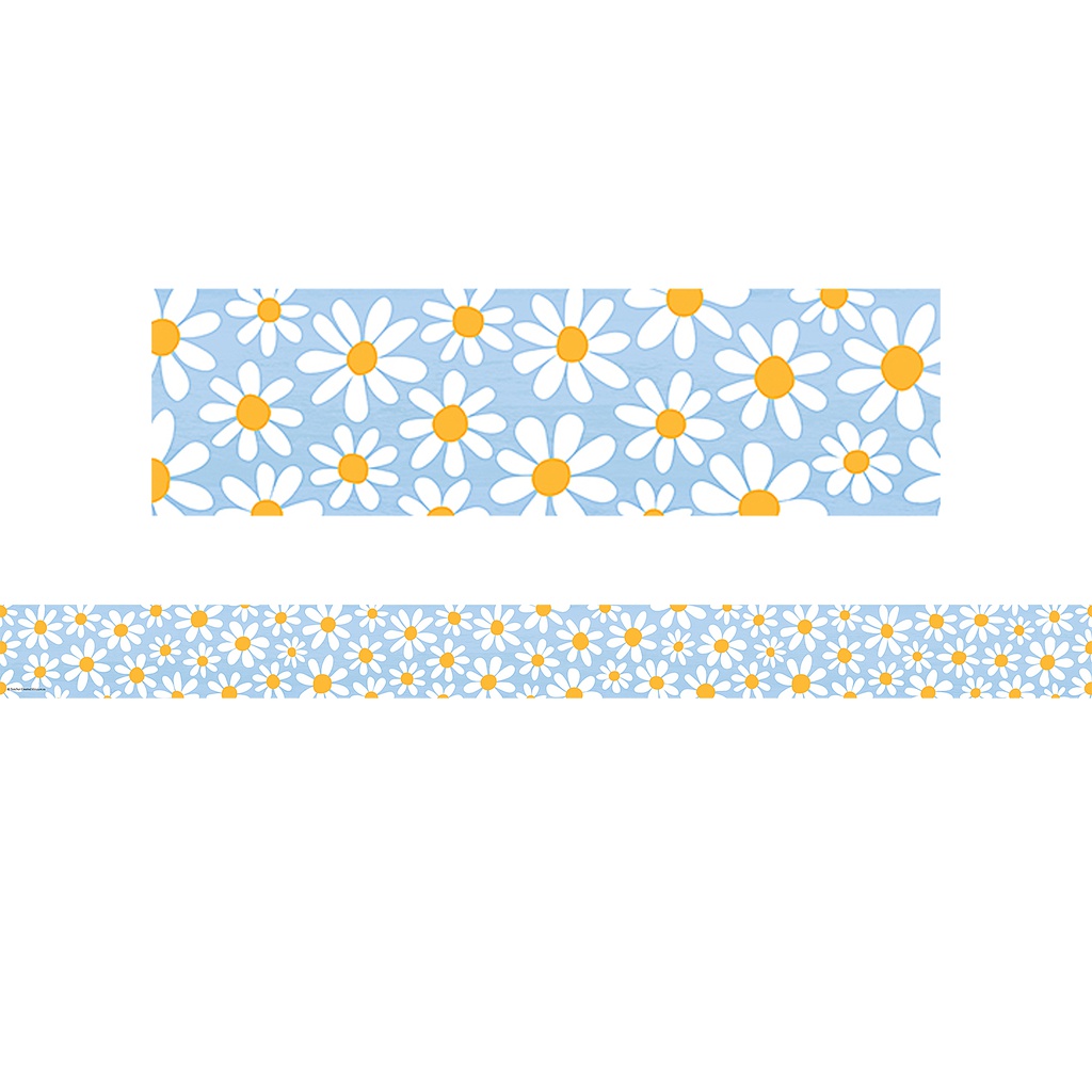 Daisies Straight Border Trim (12pcs)(3''x35'')(7.6cmx89cm)