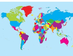 [ASHX77013] MAGNETIC WORLD MAP CHART WRITE ON WIPE OFF 12''x17''(30.4cmx43.1cm)