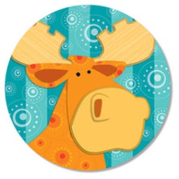 [CDX188046] Moose &amp; Friends Two-Sided Decoration