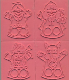 [CEX1023] Finger Puppet Stamps, Little Red Riding Hood (6.3cmx7.6cm)(2.5''x3'')