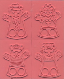 [CEX1024] Finger Puppet Stamps, Goldilocks &amp; The Three Bears (6.3cmx7.6cm)(2.5''x3'')