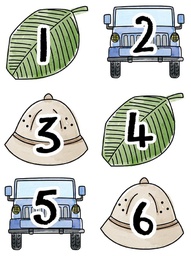 [CTPX6899] SAFARI FRIENDS CALENDAR DAYS (7.5cm)    (35 pcs)