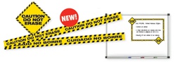 [DO735208] CAUTION DO NOT ERASE (9SET) (4strips)(Strips-24&quot;L-61cm) (Signs-8.5&quot;-21.5cm)