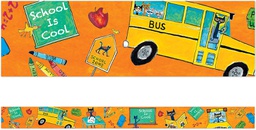 [EP63268] Pete the Cat School is Cool Straight Border Trim
