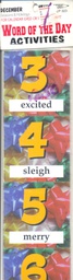 [EPX323] December For Calendar grid or pocket chart (7cmx7cm)(2.75&quot;x2.75&quot;)
