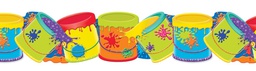 [EU845622] COLOR MY WORLD PAINT BUCKETS EXTRA-WIDE BORDERS (37'x3.25&quot;)  (191.25m x 8.25cm) (12 strips)